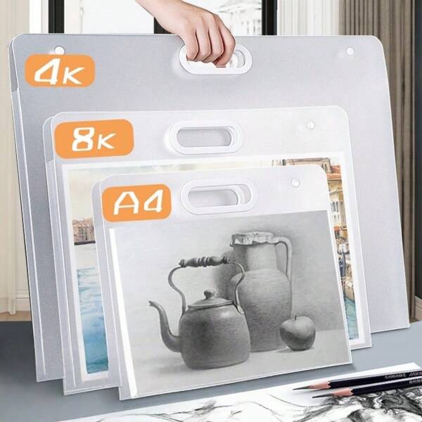 4K Matte Sketchbook Portfolio Album, A4 Art Portfolio Bag, 8K Carrying Bag For Artwork,Back To School,School Supplies