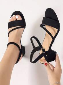 Women's Woven Sexy Peep Toe High Heel Sandals