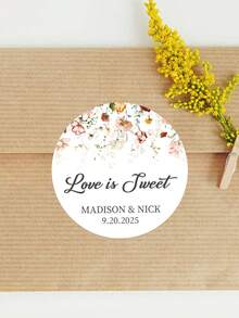 Custom Labels - Personalized Sticker Labels Roll For Party, Wedding, Engagement, Special Memory, Birthday, Packaging Logo,Wedding Stickers, Personalized Wedding, Favor Labels Thank You Stickers, Custom Labels, Personalised Wedding Stickers, Round Favor Sticker School Supplies,Back To School - Multicolor - View 28