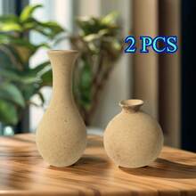 3 件马赛克木制迷你花瓶、DIY 木制花瓶、工艺花瓶、空白小花瓶、手工花瓶底座、工艺材料 - 彩色 - 查看 9