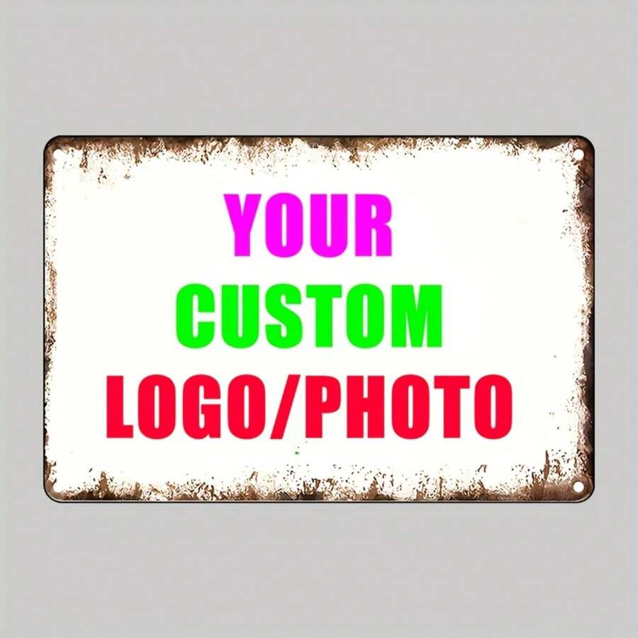 可定制装饰金属铁质标牌，12x8 英寸铁质壁挂牌，带预钻孔，易于安装 - 适用于家庭、厨房、花园、浴室的多功能装饰 - 英文文字，金属墙面艺术装饰