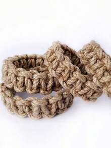 2pcs Natural Jute/ Rope Curtain Tiebacks - Rustic Braided Drape Holdbacks For Sheer/Lightweight Drapery (Beige, Brown, White, Black, Gray) - Perfect For Home & Office Decor, Office Decor|Rustic Curtain Holdbacks|Handmade Braided Rope, Curtains For Living Room - Multicolor - View 6