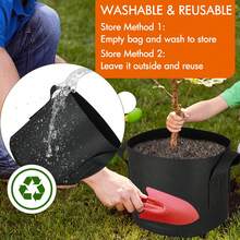 5pcs 1/2/5/7/10/15/20/30Gallon Plant Grow Bags Heavy Duty Thickened Nonwoven Fabric Pots With Handles