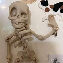 Aimant de réfrigérateur crâne posable magnétique - Thème fantasy rétro avec articulations mobiles, design octogonal en plastique durable, cadeau d'Halloween amusant pour Noël, la Saint-Valentin, Pâques, Thanksgiving - Décoration de cuisine et de salle à manger, aimants de réfrigérateur mignons, décoration saisonnière, décoration humoristique, squelette articulé coloré, accessoire de maison, décoration originale, design léger, article pour les acheteurs de vacances