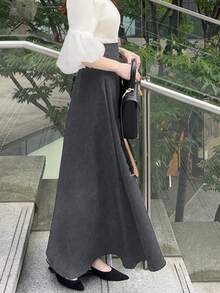 2025春夏新款女装时尚套装，优雅长裙连衣裙 - 灰色 - 查看 4