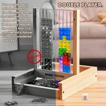 Holzklötze Puzzle Denkaufgaben Spielzeug, DIY stapelbare Bauklötze, 3D transparente Denkaufgaben Spielzeuge, interaktiver Familienspielzeug, Bildungsspielzeug für Mädchen und Jungen