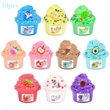 12/10/8/6 件装迷你黄油史莱姆套装，适合女孩，派对礼物，有弹性且不粘，男孩减压玩具，儿童柔软 DIY 史莱姆（45 毫升）