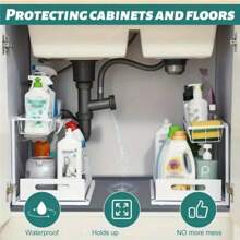 Waterproof Sink Underlay Mat - Flexible Silicone Cabinet Liner For Kitchen & Bathroom | Anti-Slip & Leak Protection Pad