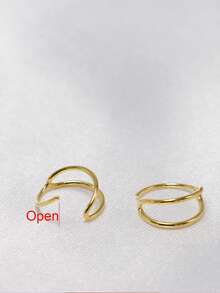 1 chiếc khuyên mũi bằng bạc Sterling 925, trọng lượng 20G, đường kính 9mm, dùng cho sụn tai, hoặc làm phụ kiện trang sức xỏ khuyên mũi septum. - vàng mịn - Xem 4