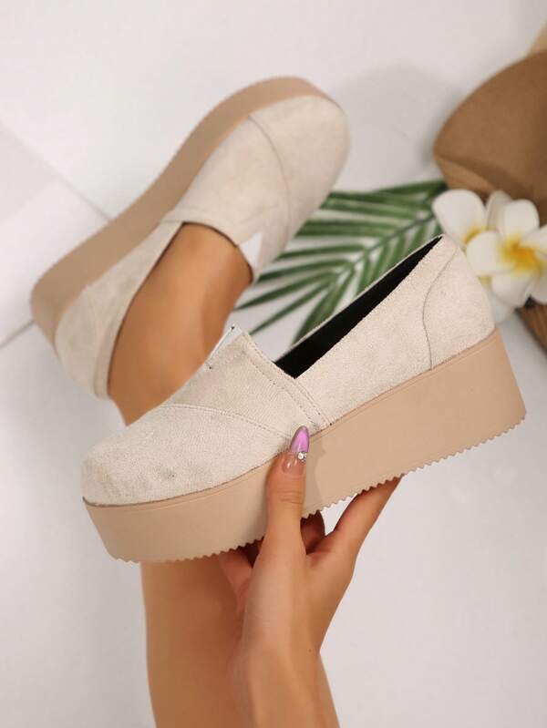 Elegant Comfortable Round Toe Thick Bottom Fashion Women Flat Shoes