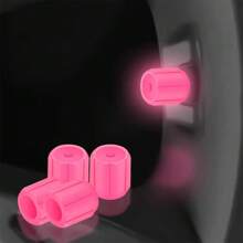 4pcs Glow-In-The-Dark Valve Caps, Universal For Cars, Motorcycles And Bicycles, Improved Security, Hexagonal General Accessories