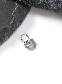 1 pieza de colgante de corazón de plata pura 925 de textura premium de lujo ligera - Colgante romántico de inspiración retro de caliente y versátil