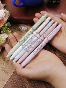 Customized Name Pen, Personalized Teacher Pen, Back To School Supplies, Customized Ballpoint Pen, Customizable Writing Pen, Suitable For Birthday Gift, Teacher's Day Gift, Anniversary Gift, Graduation Gift, Back To School Gift, Available In Multiple Colors, For Children, School, Students, Friends, Men, Women, Family, Business, Work, Office - Style a - View 3