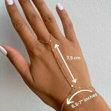 1pc Fashionable And Versatile Minimalist Stencil Cut Finger Chain