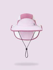 mini bala Kids' Summer Sun Hat – Breathable Mesh Cap With Adjustable Strap, Outdoor Baby Hat - Purple - View 1