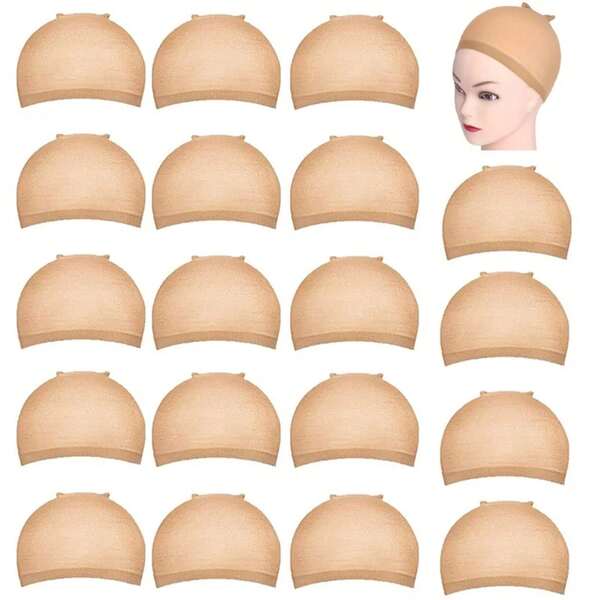 YYong 20 piezas gorro de peluca gorros de peluca invisibles transpirables elásticos perfectos para uso profesional