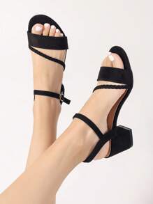 Women's Woven Sexy Peep Toe High Heel Sandals