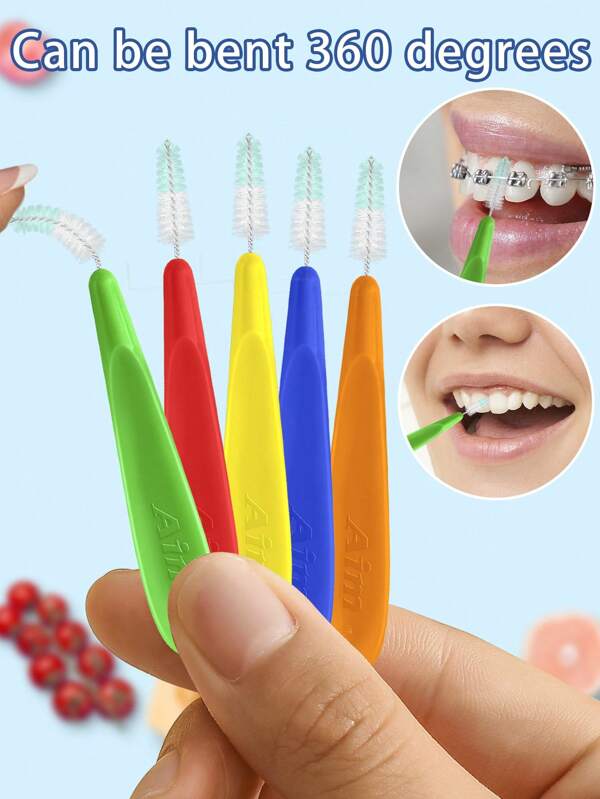 Dr.Emma 10 piezas Cepillo dental de la Dra. Emma, limpia entre los dientes, cepillo interdental portátil, herramienta de limpieza dental