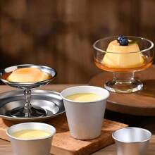 1/3/5 PCS Aluminum Baking Cups, Small Round Baking Molds, Nonstick Mini Pudding Molds - Round Baking Cups For Desserts, Tarts, And Eggs For Ovens, Used For Making Round Pudding Cake Cups, Round Pudding Cake Cups, Jelly Molds