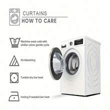 2pcs Elegant Green Polyester Printed Curtains, Modern All-Season Design, 100% Polyester, Light-Filtering, With Rod Pocket, Easy Hanging, Suitable For Kitchen, Laundry Room, Bedroom, Study, Living Room - View 9