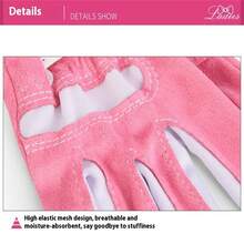 1 Pair PGM ST009 Golf Gloves Ladies Microfiber Soft Breathable Sports Gloves For Both Hands - ST009-pink - View 12