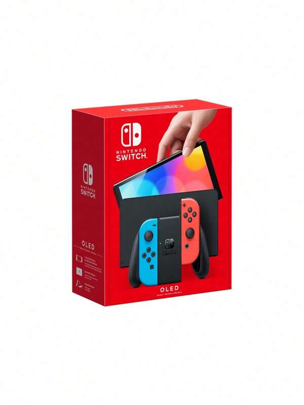 Nintendo Switch Consola de juegos modelo OLED, sistema de juego portátil, entretenimiento casual familiar, regalo de cumpleaños