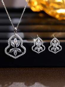 Set de 2 joyeros - Joyero en forma de calabaza elegante para collares y aretes de mujer, conjunto de joyas de moda para regalo de fiesta