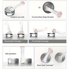 6 PACK Can Lids Pet Food Can Cover Food Mixing Spoons Food Canned Scoop Fits Most Standard Size Dog Cat Can Tops For Pet Cat Dog Feeding Can Wet Food Storage - 6 PCS - 查看 7
