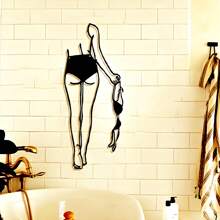 1 Pc Sexy Beauty Lifting Underwear Background Pulling Clothes Back Minimalist Abstract Metal Wall Decor - Modern Home Decor, Home Decor, Room Decor, Wall Decor For Bedroom, Living Room Or Bathroom, Waterproof, Rustproof And Durable, Birthday Gift, Bedroom Decor