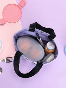 Disney Bolsa portátil para el almuerzo con diseño de dibujos animados de Disney, estilo Minnie Mouse, linda para estudiantes, trabajadores de oficina, picnics, almuerzos
