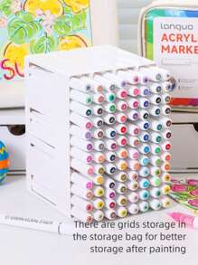 96/192/240 Farben flexible Pinselspitzen Acrylstifte, hochdeckende Acrylfarb-Stifte zum Bemalen von Steinen, Keramik, Holz, Plastik, Leinwand, Kartenherstellung, DIY-Basteleien, Schulbedarf, Schule-Restart