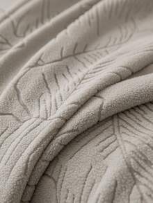 1pc Plush Fabric High Stretch Sofa Cover, Banana Leaf Pattern, All-Season Anti-Slip, Minimalist Modern Style, Machine Washable, Pet-Friendly Sofa Protector, Fits 1/2/3/4-Seater Sofas, Living Room Decor - Light Grey - View 7