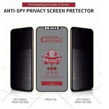 kamyuurs 2 pezzi di pellicola protettiva opaca e morbida per schermo, senza bolle, facile da applicare, anti-impronte, compatibile con 16 Pro Max/16 Pro/16/15 Pro Max/15 Pro/13 Pro Max/16/15/14/13/12/11 Pellicola protettiva per schermo anti-sbirciatori opaca e morbida, non in vetro