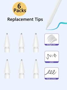 3/6/9 PCS Replacement Tips Compatible With Apple Pencil 1st/2nd Gen, Pencil Nibs Compatible With Ipad Pro Pencil 2/1 Gen,IPad Pro Pencil Sets Best Gifts For Christmas, Family, Friends, Birthday, Holiday Pen Accessories