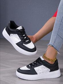 Fashion Outdoor Wear Streetstyle Shoes Summer Outfit Birthday Gift Holiday Gift Mix Color Campus Popular Style - Sợi trắng đen - Xem 3