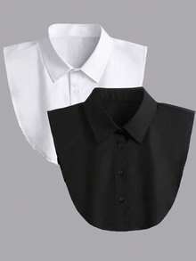 2pcs/1pc Detachable Dickey Collar For Women Shirt