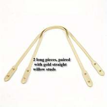 2 件 PU 皮革包带，宽带 - 铆钉设计，2 种款式，长尺寸：28.35 X 0.83 X 0.43 英寸，短尺寸：18.34 X 0.83 X 0.43 英寸（短尺寸仅适用于手提包），优质 PU 皮革，适用于手工包，编织包、单肩包和其他钱包的替换部件，DIY 钱包制作