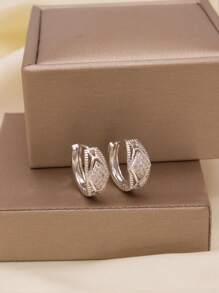 Boucles d'oreilles zirconium de luxe Dubaï, boucles d'oreilles créoles dorées, bijoux, boucles d'oreilles, piercings pour femmes, cadeaux de mariage africains