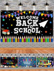 1 pieza, Pancarta de Regreso a la Escuela, Pancarta de Bienvenida de Regreso a la Escuela, Adecuada para usar en la escuela, primaria, secundaria, decoraciones del aula
