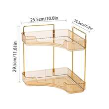 1 Pc 90° Corner Bathroom Countertop Organizer - Vanity Tray For Bathroom & Kitchen