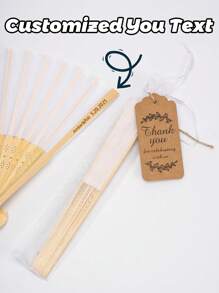 Leque dobrável branco de 21 cm com texto personalizado, 1/10/20 peças, com bolsa de gaze branca, cartão de agradecimento e corda dentro. Pode servir como presente para noivas, madrinhas e lembrancinhas de festa de casamento. Durável, colorido, fofo, adorável, engraçado, kawaii, Y2K, elegante, unissex, casual, personalizado, único, presentes ideais para ele, presentes ideais para ela, namorado, namorada, família, amigos.
