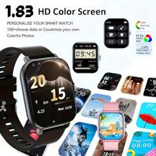 LOMAXFR Smart Watch, Custom Wallpaper, Multiple Sports Modes, Sports Tracking, Wireless Calling/Dialing, SMS Reminder, Call Reminder And Rejection, Weather Forecast, Unisex, Suitable For IOS/Android, Holiday Gift, Birthday Gift.
