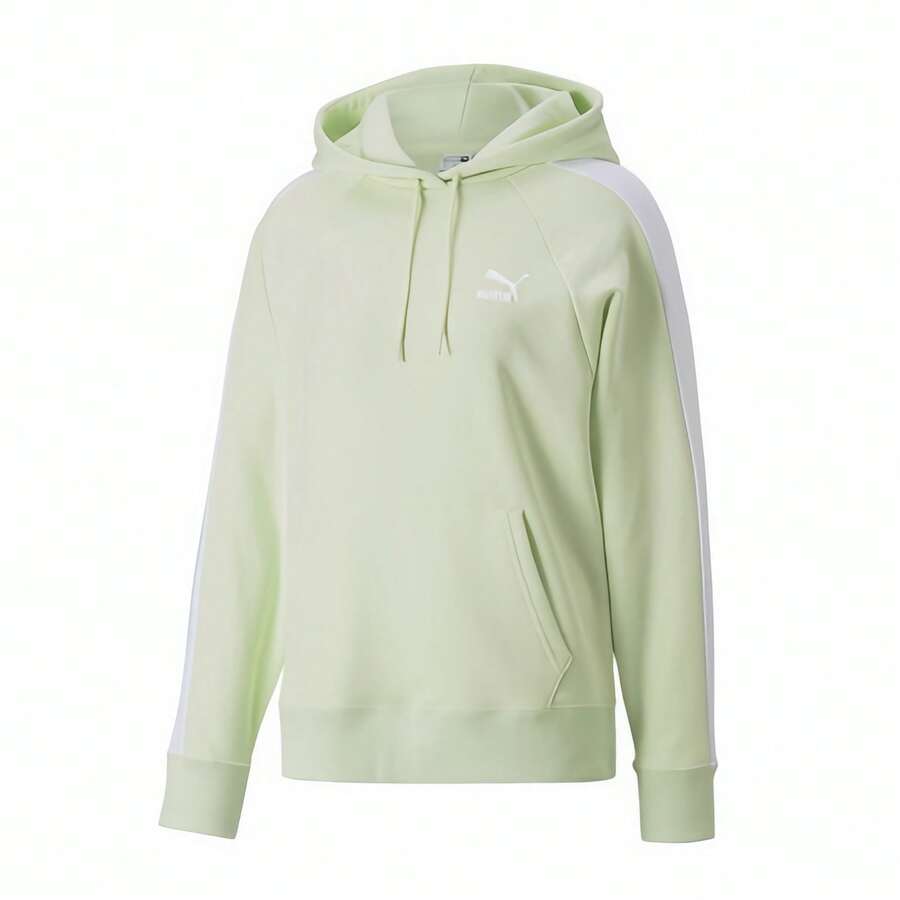 Puma 簡約休閒針織連帽長袖套頭衫 - 薄荷綠 - 查看 1