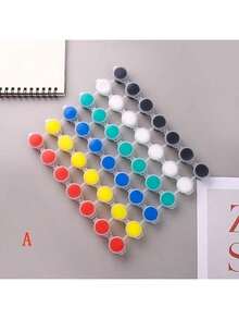 2ml 6色丙烯颜料套装（含画笔），3ml 12色6件套学生美术绘画和着色用品（含画笔），适用于画布、岩石、风筝、扇子、木材、石材、玻璃、陶瓷、织物、DIY工艺品、复活节、儿童节、万圣节、圣诞节礼物 - 彩色 - 查看 10