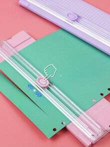 1pc Double-Edged A4/A5 Paper Cutter, Portable Office Paper Cutting Tools For Cutting Paper And Photos, Photo Trimmer Cutter Scrapbook Trimmer Lightweight Cutter Office Supplies Back To School Season,School Supplies - Multicolor - View 3