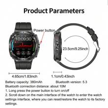GUHUAVMI 2025 New Smart Watch Compatible With Galaxy Watch 7, Wireless Calling/Dial, 1.43inch AMOLED Full Screen Touch, AI Voice, Info Push, NFC Access Control, SOS Call Smartwatch, ECG/Heart Rate/Sleep Monitoring, Fitness Tracker, Health Smartwatch For Men Women, Compatible With Android IOS