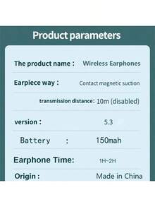 Mini Wireless In-Ear Earbuds With Microphone, Suitable For Sports, Running And Gaming, White, 150mAh Battery - White - View 10