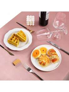 1pc Rose Gold Satin Table Cloth, Romantic Polyester Rectangle Tablecloth Suitable For Valentine's Day, Wedding, Holidays, Birthdays And Banquets, Parties, Ideal For Creating A Festive And Elegant Atmosphere, Wedding Decor - Solid Color - View 6