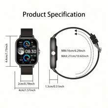 LOMAXFR Smart Watch, Custom Wallpaper, Multiple Sports Modes, Sports Tracking, Wireless Calling/Dialing, SMS Reminder, Call Reminder And Rejection, Weather Forecast, Unisex, Suitable For IOS/Android, Holiday Gift, Birthday Gift.