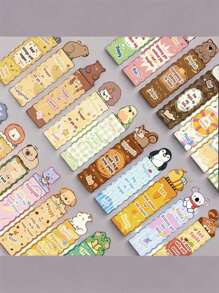 31pcs/Set Colorful Animal Themed Bookmarks, Suitable For Students, Animal Party Gifts, Teenagers Book Lovers, Minimalist & Artistic Style, Comes With Neutral Pens, Great For Classroom Gifts School Supplies,Back To School